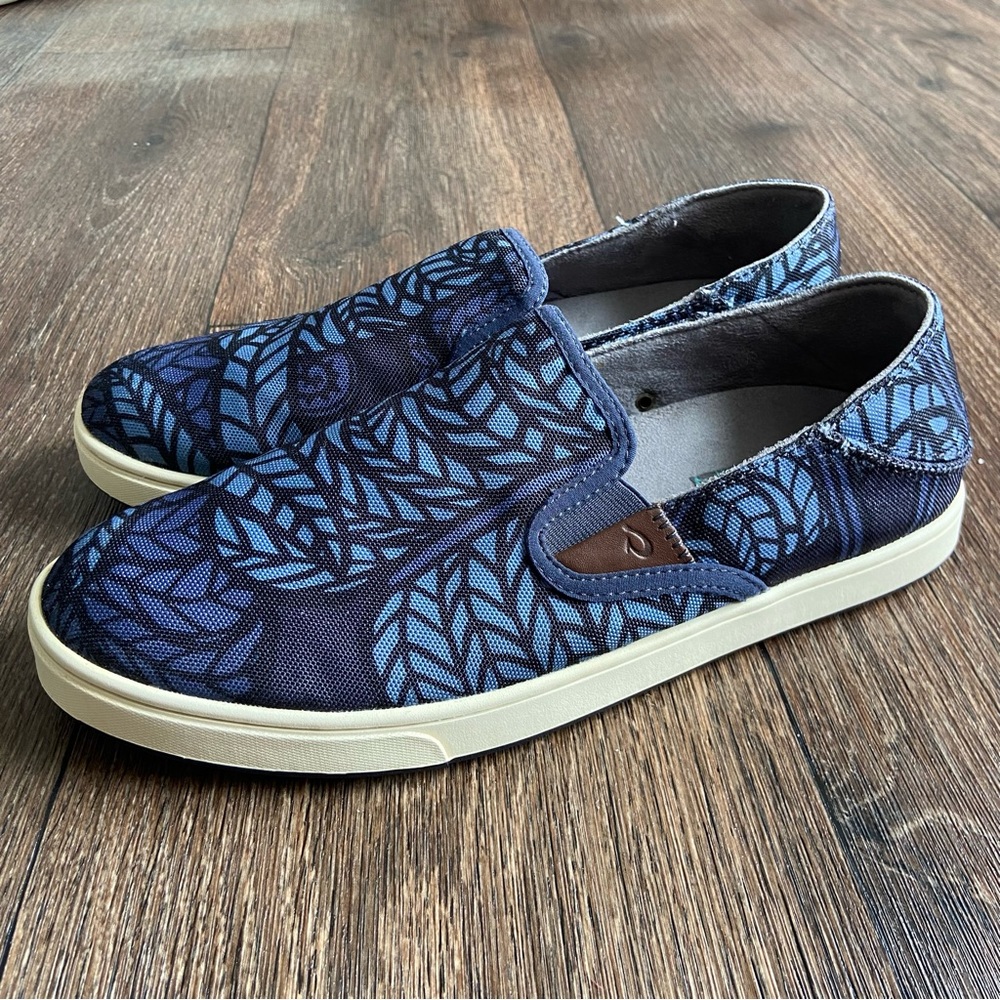 Olukai kahu pow wow patterned slip on  comfort sneakers shoes
